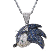 ICED OUT HEDGEHOG PENDANT & CHAIN SET